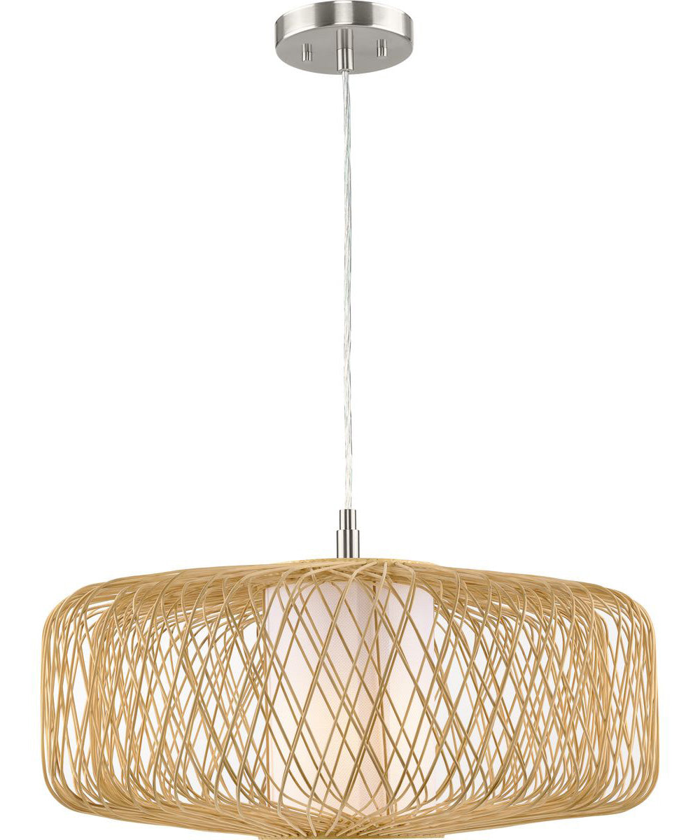 Cordova 1-Light Large Pendant Natural Rattan