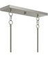 Jheni 5-Light Linear Chandelier with Clear Glass Shades Brushed Nickel