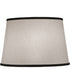 12x15x10 Global White with Black Trim Tapered Drum Hardback Lampshade