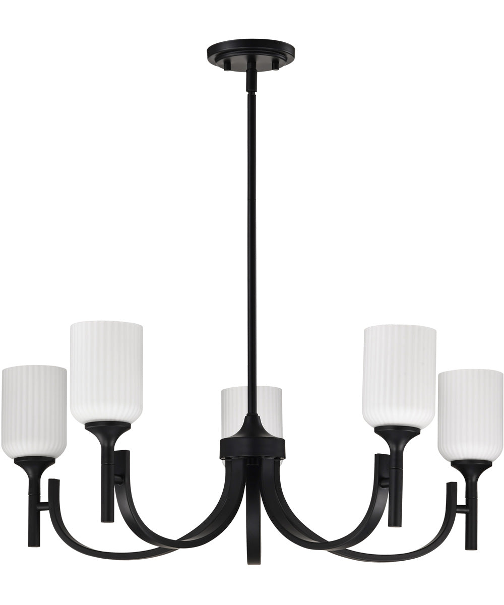 Solara 5-Light Chandelier Matte Black