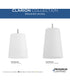 Clarion 1-Light Etched White Pendant P500430 Brushed Nickel