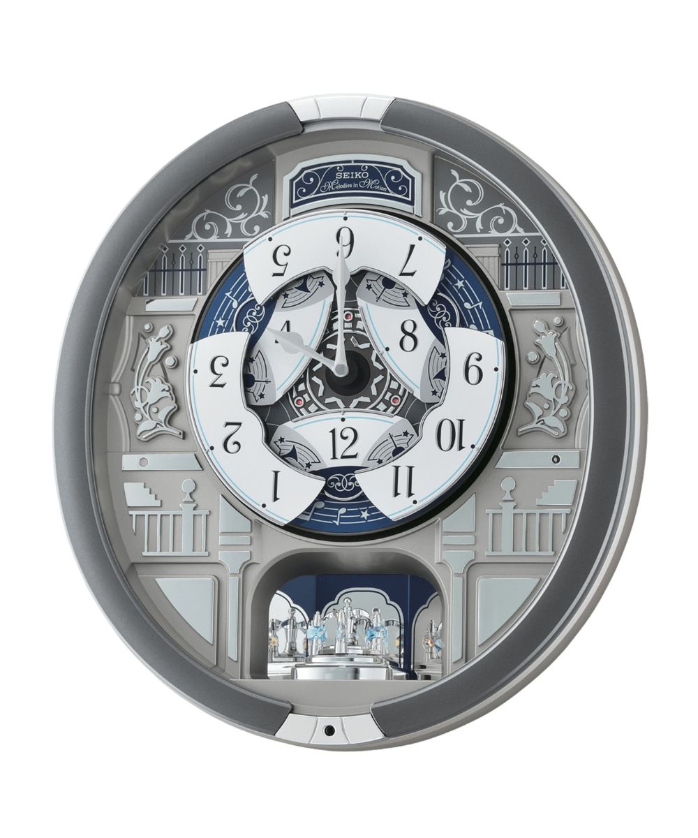 16"H Melodies in Motion Clock  with 18 Hi Fi Melodies  Rotating Pendulum