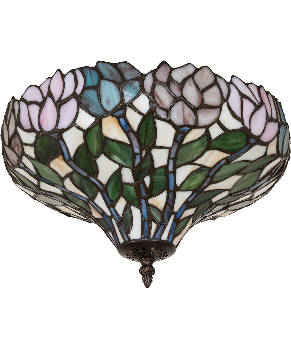 12" Wide Wisteria Flushmount