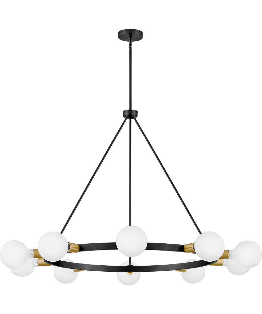 Orla 10-Light Large Single Tier Chandelier in Black
