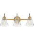 Vera 3-Light Medium Three Light Vanity in Lacquered Brass