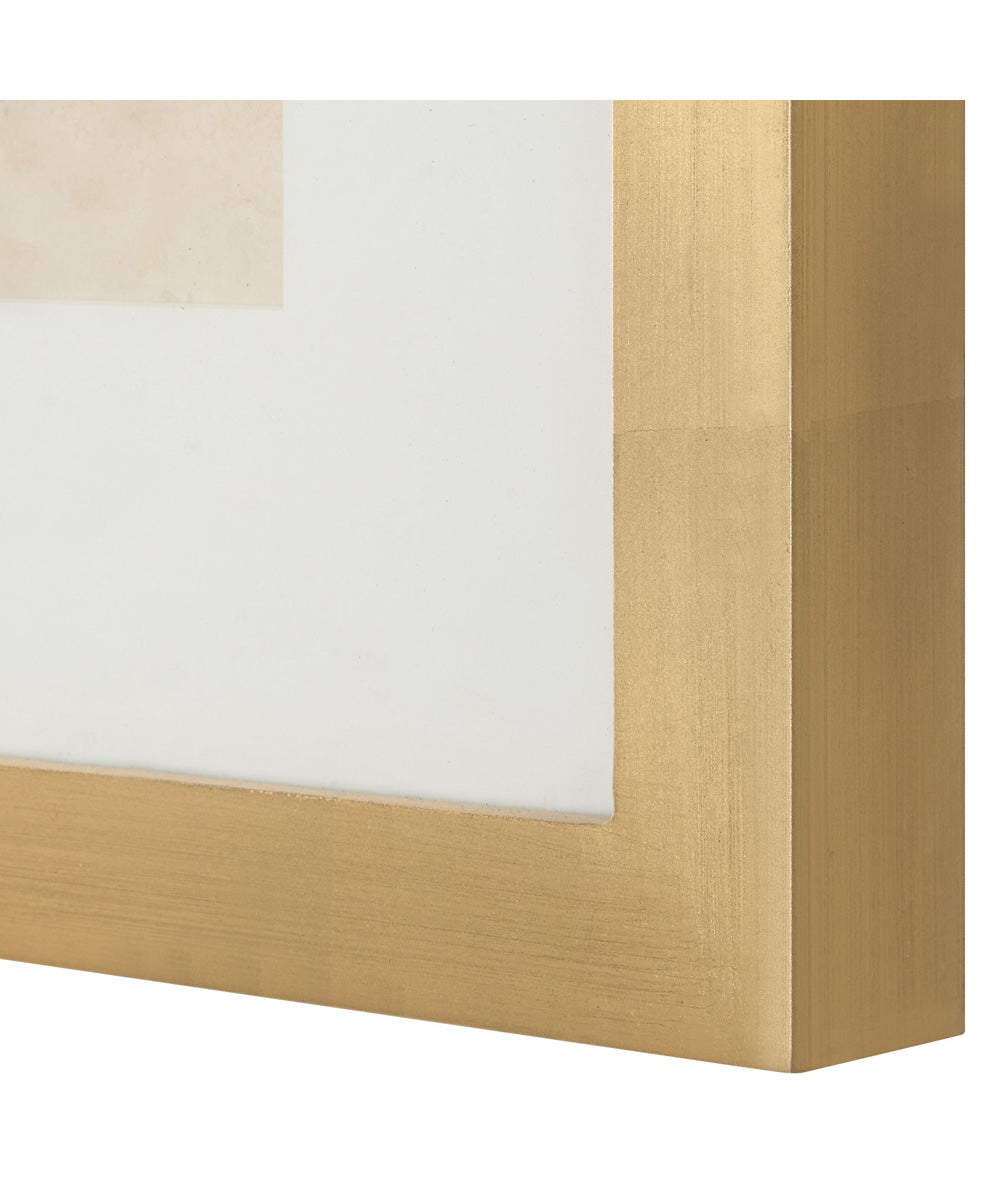 So Golden Abstract Landscape Prints Set of 2