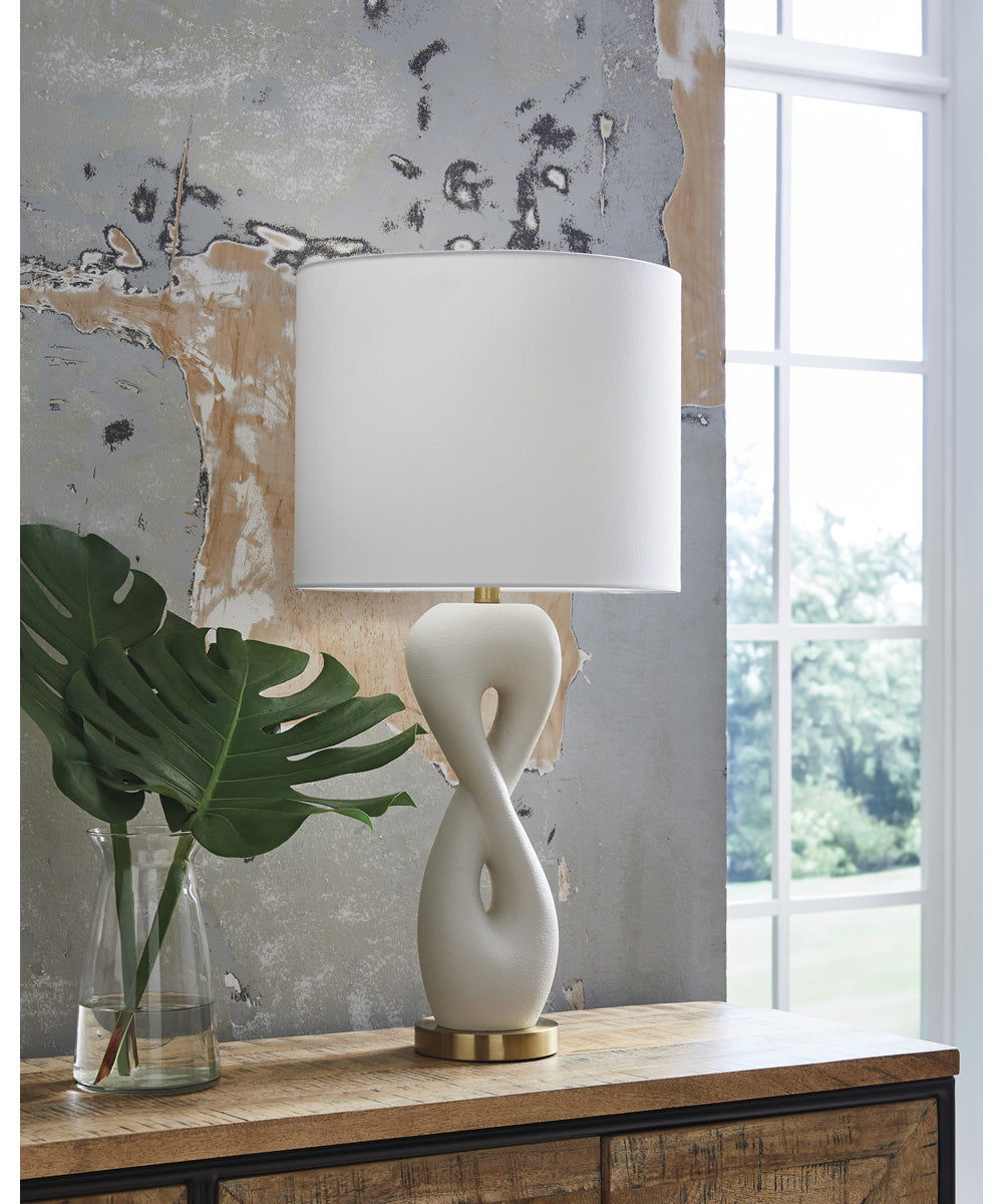 Judrich Poly Table Lamp White/Gold