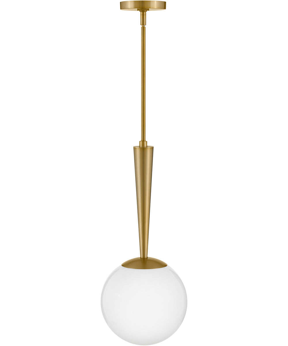 Izzy 1-Light Small Pendant in Lacquered Brass