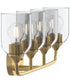 Ilia 4-Light Bath Vanity with Clear Glass Shade Brushed Gold