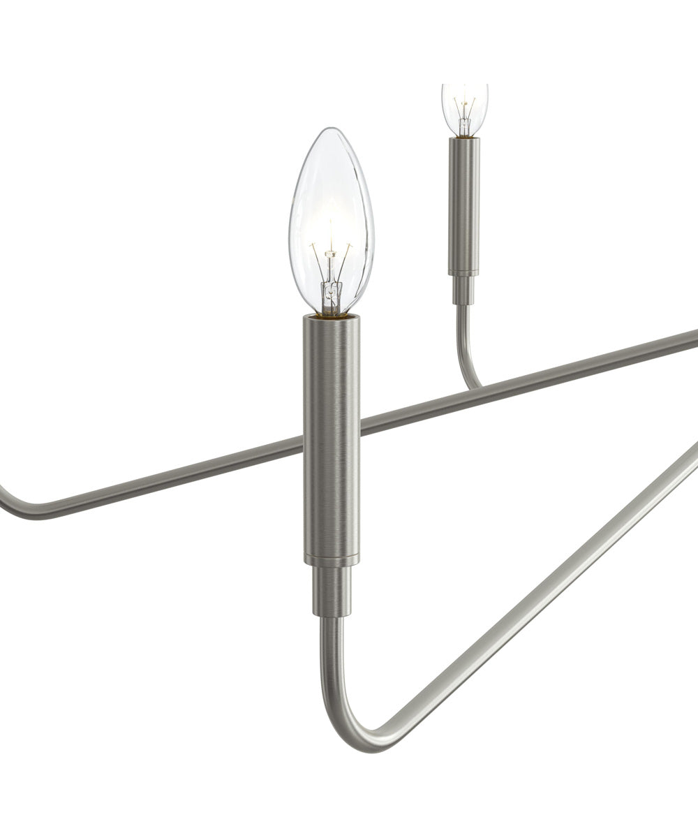 Pilar 6-Light Chandelier Brushed Nickel