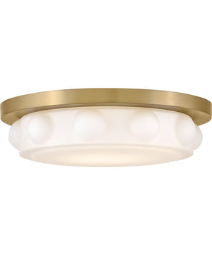 Zoey LED-Light Medium LED Flush Mount in Lacquered Brass