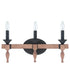 Glenwood 21"W 3-Light Aged Bronze and Distressed Oak Finish Bathroom Vanity Light Fixture