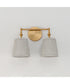 Baja 2-Light Sconce Natural Aged Brass
