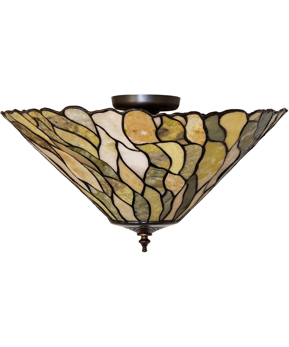 20" Wide Willow Jadestone Flushmount