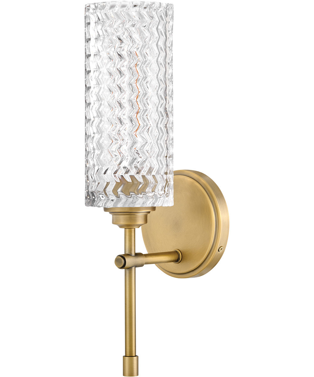 Elle 1-Light Medium Single Light Sconce in Heritage Brass