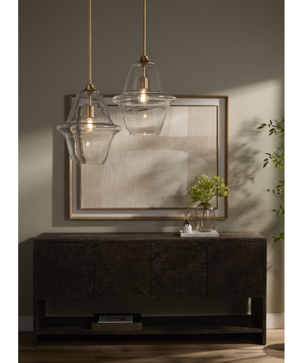 Stewart Pendant Brushed Brass