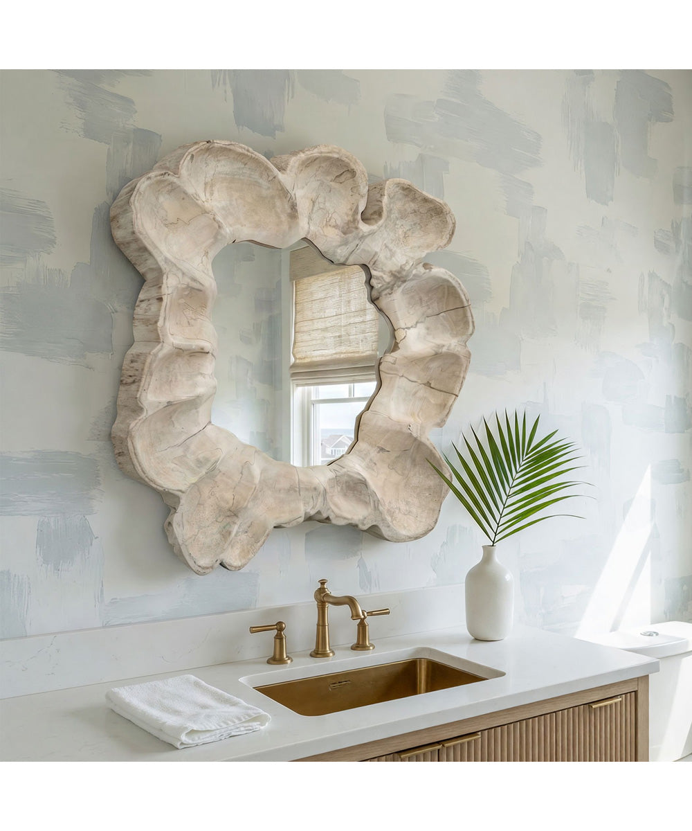 Ariadne Round Wood Mirror