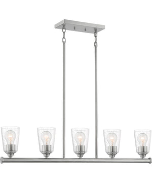 36"W Bransel 5-Light Pendant Brushed Nickel