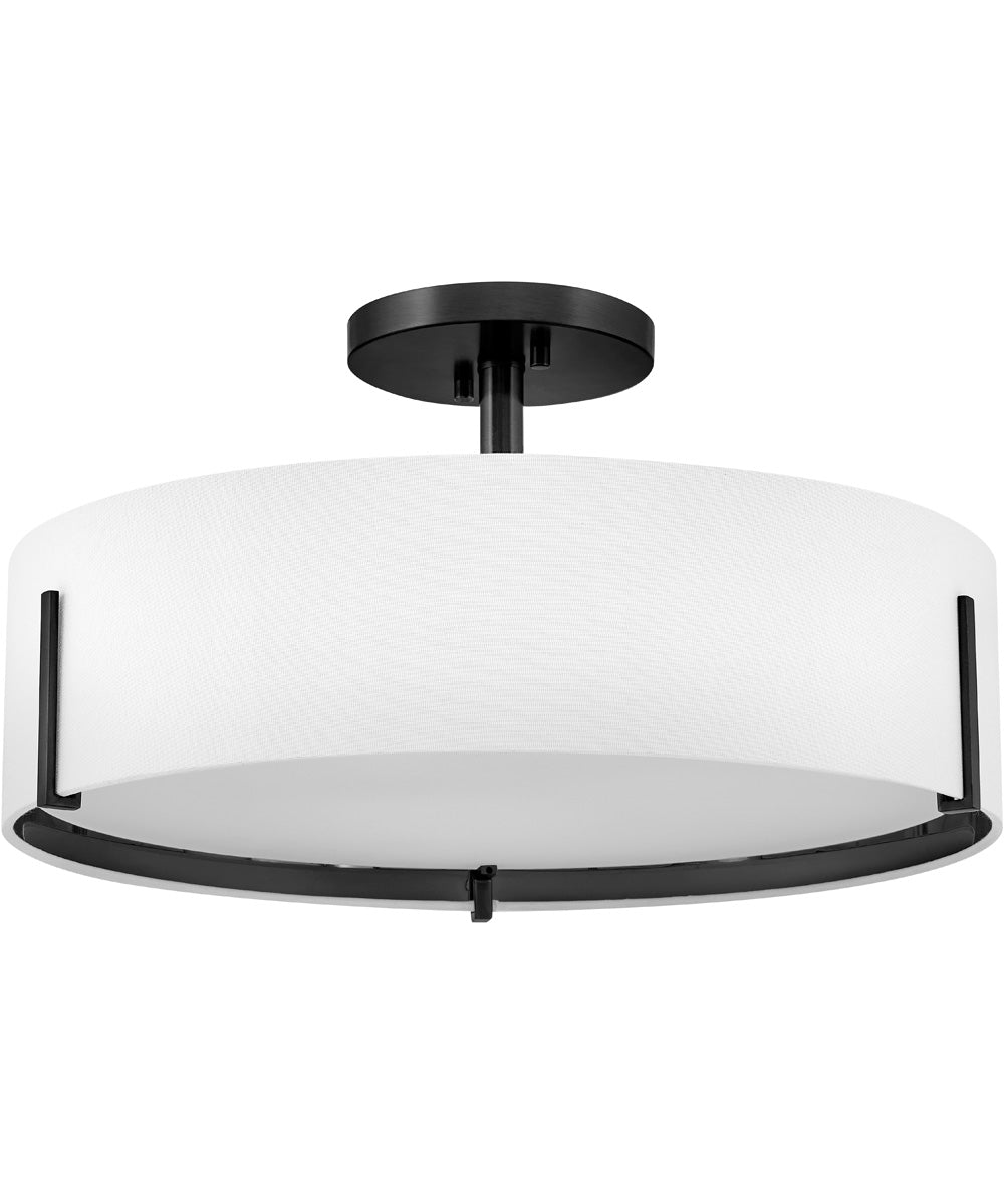 Halle 4-Light Medium Semi-Flush Mount in Black