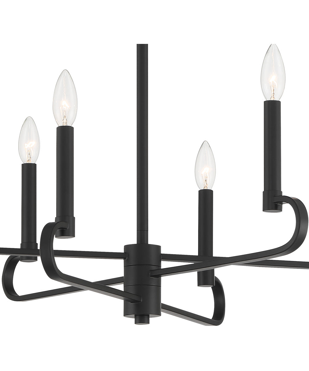 Summit 6 Light Chandelier Matte Black