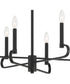 Summit 6 Light Chandelier Matte Black