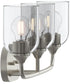Ilia 3-Light Bath Vanity with Clear Glass Shade Brushed Nickel