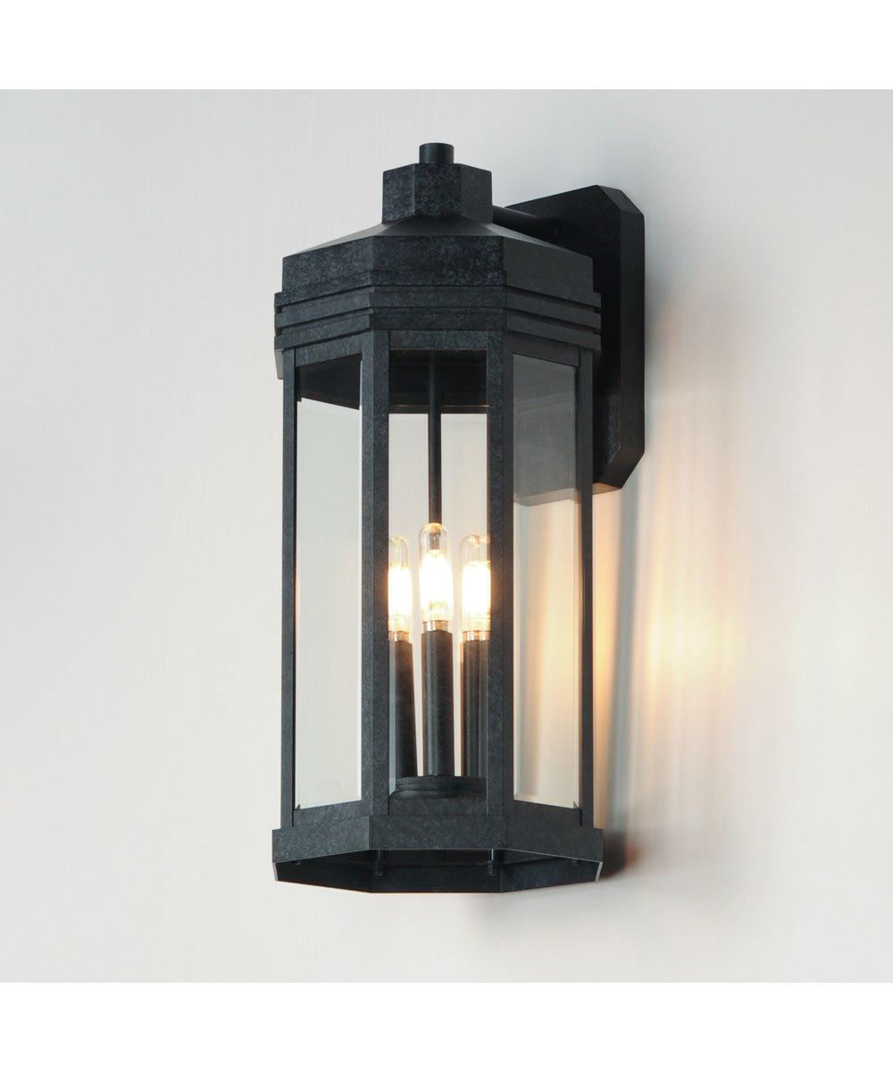 Wright 3-Light Outdoor Wall Sconce Black Patina