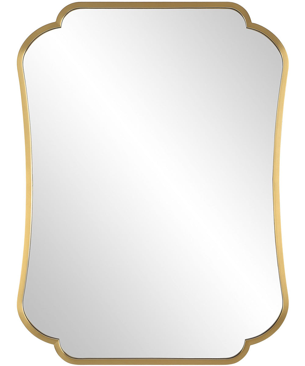 Athena Brushed Brass Mirror