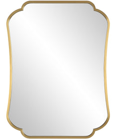 Athena Brushed Brass Mirror