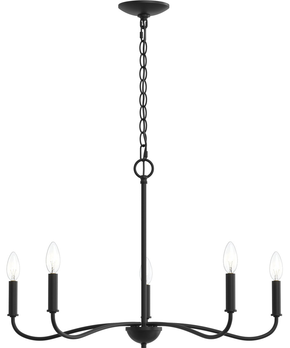 Ilia 5-Light Chandelier Matte Black