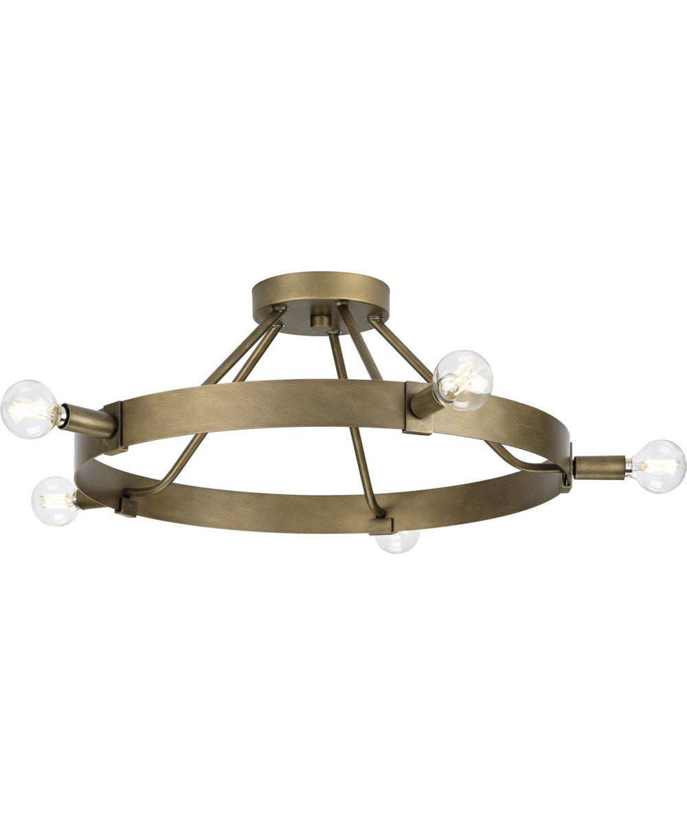 Breckenridge 5-Light Semi-Flush Mount Aged Bronze