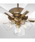 Ovation Ceiling Fan Aged Brass|Studio White
