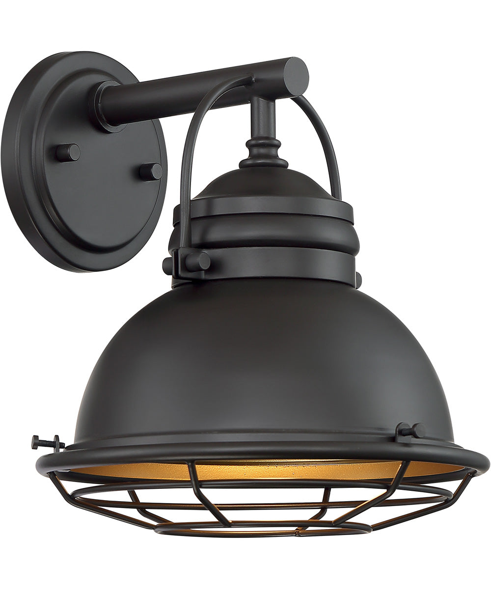 11"H Upton 1-Light Outdoor Dark Bronze / Gold