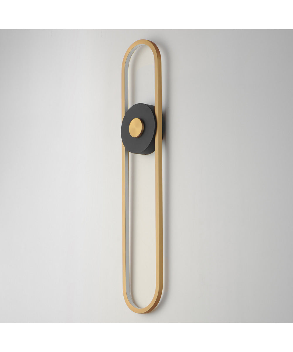 Gravity X-Large Outdoor LED Sconce Black / Gold