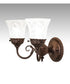 13" Wide Wreath & Garland 2 Light Wall Sconce