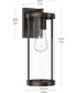 Kagen Large Outdoor Wall Light with Clear Glass Panels Antique Bronze