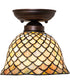 8" Wide Tiffany Fishscale Flushmount