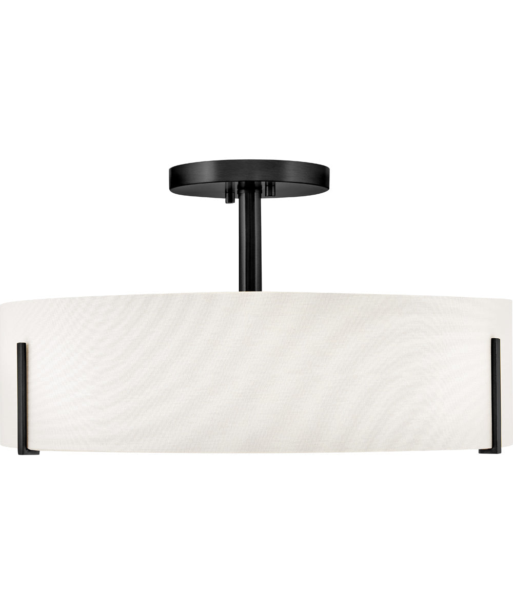 Halle 4-Light Medium Semi-Flush Mount in Black