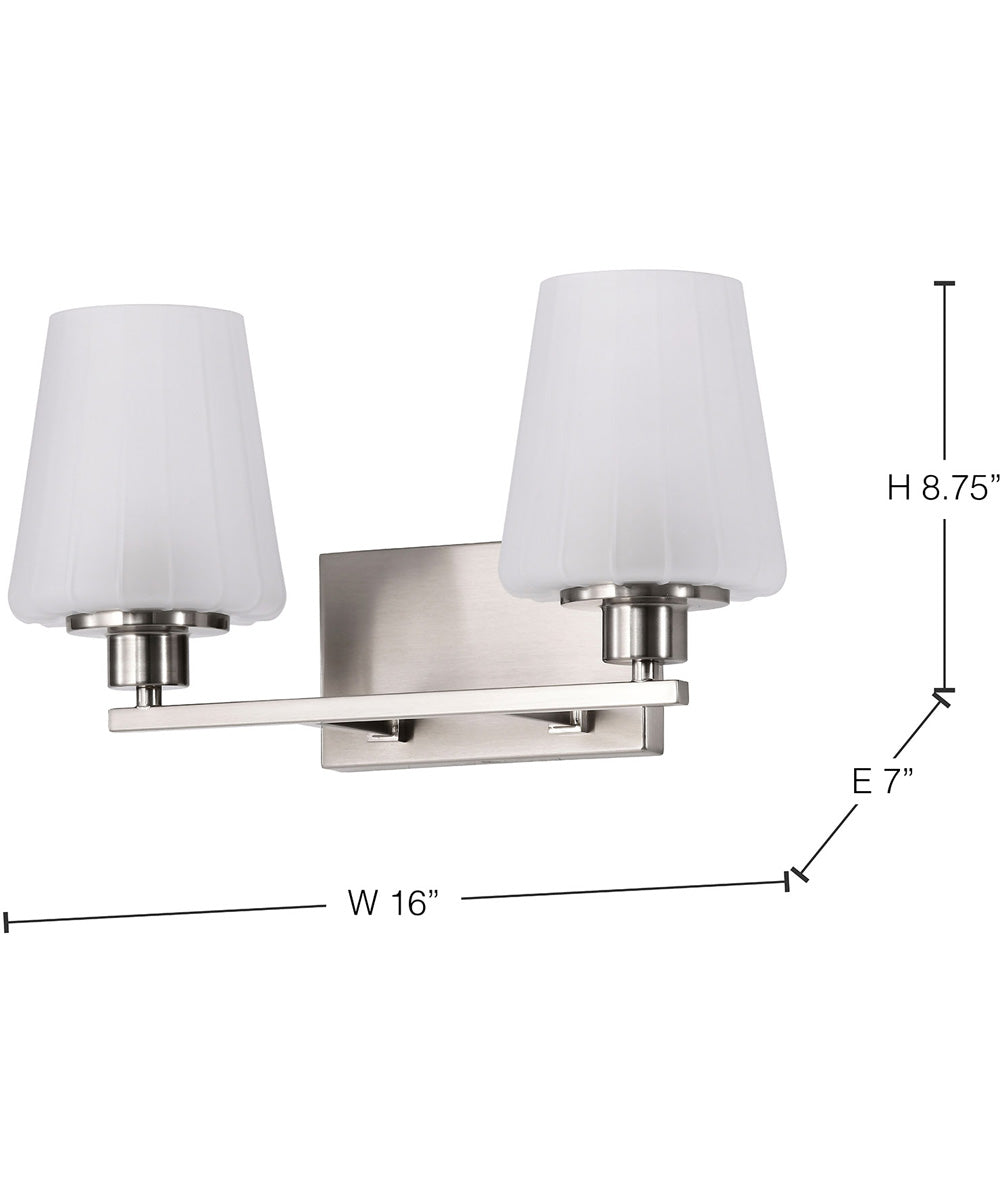 Lune 2-Light Vanity & Wall Brushed Nickel