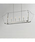 Arden 6-Light Linear Pendant Satin Nickel