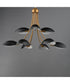 Maris 9-Light Chandelier Black / Natural Aged Brass