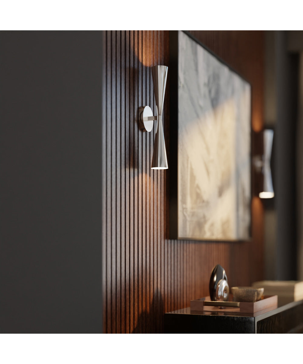 Levi 2-Light Sconce Polished Nickel