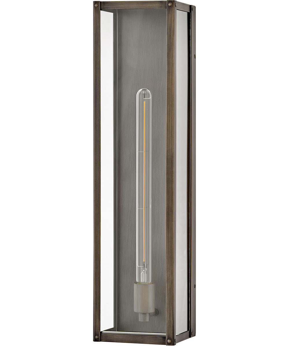 Max 1-Light Large Wall Mount Lantern in Burnished Bronze