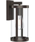 Kagen Medium Outdoor Wall Light with Clear Glass Panels Antique Bronze