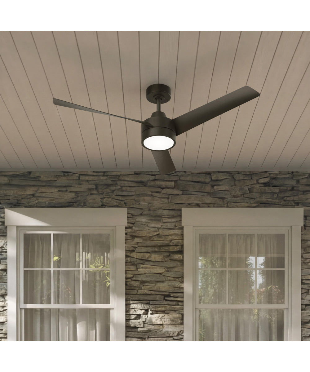 Rizo 52-in. 3-Blade Modern Ceiling Fan Matte Black
