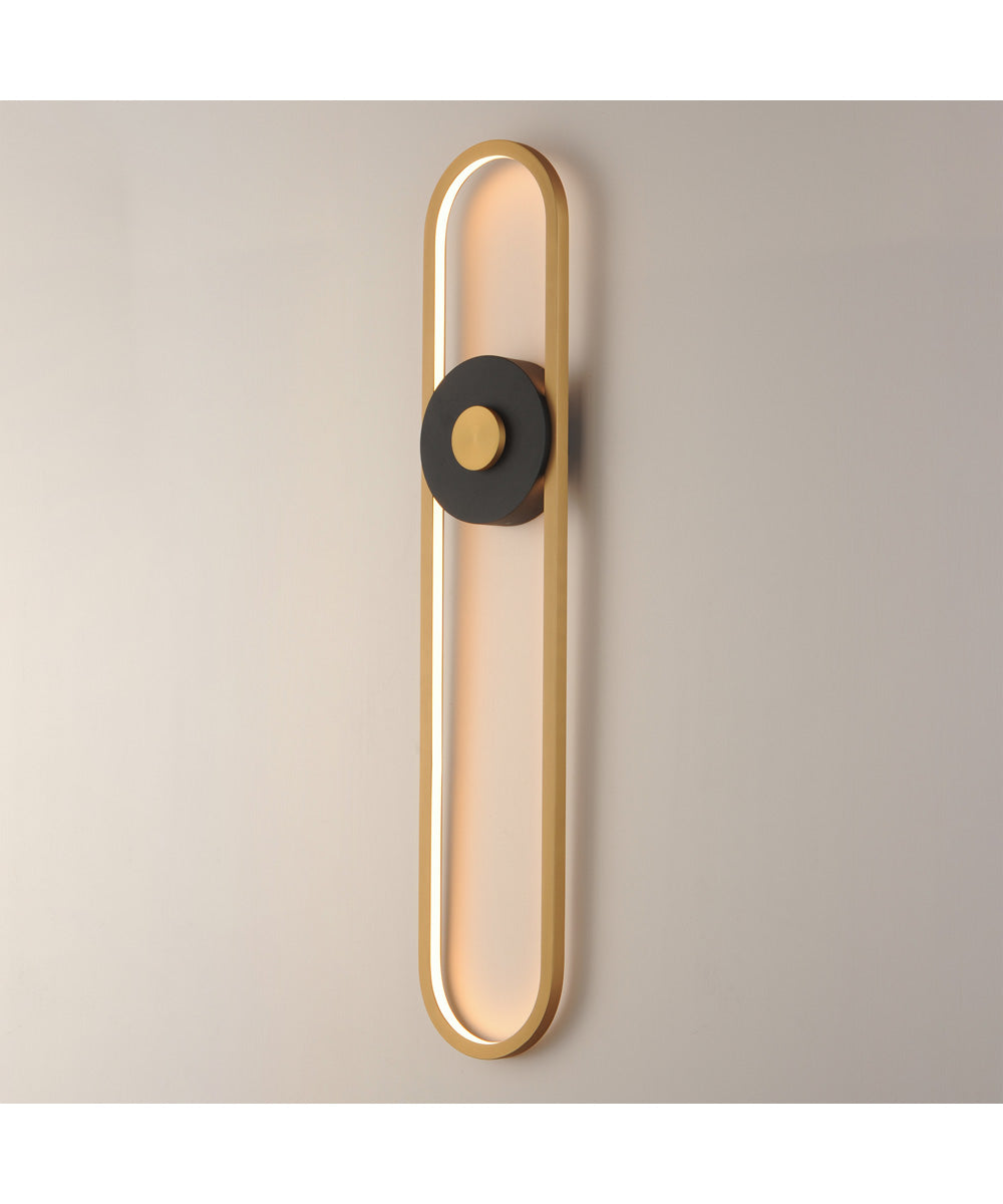 Gravity X-Large Outdoor LED Sconce Black / Gold