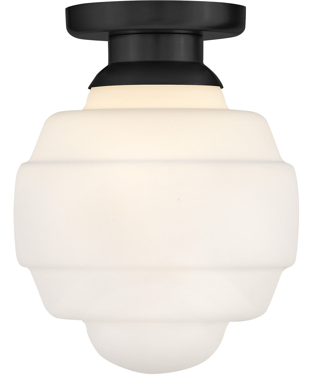 Penny 1-Light Small Flush Mount in Black