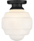 Penny 1-Light Small Flush Mount in Black