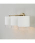 Weller 3-Light Vanity Matte Brass and White