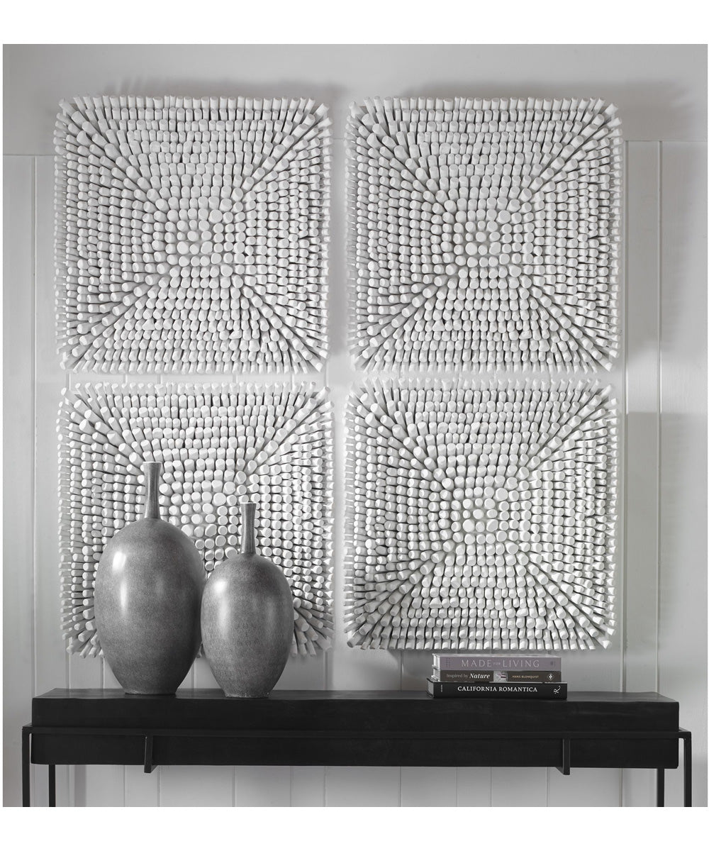 Portside White Wood Wall Panel